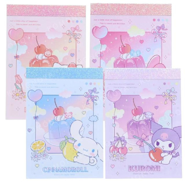 Sanrio 三麗鷗 迷你便條本 (果凍款) Kitty 美樂蒂 大耳狗 酷洛米