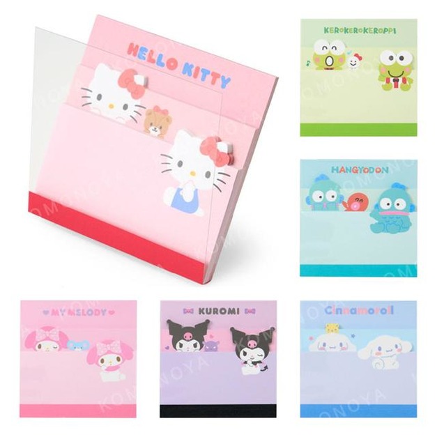 Sanrio 三麗鷗 造型便條本 60枚入 (探頭款) Kitty 美樂蒂 大耳狗 酷洛米 漢頓