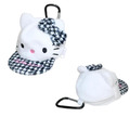 Sanrio 三麗鷗 Hello Kitty 絨毛造型零錢包附扣環 (大臉帽子款)_4