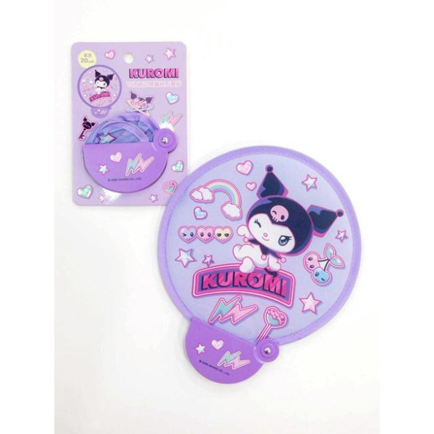 Sanrio 三麗鷗 酷洛米 折疊扇附收納袋 (紫征服世界款)