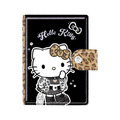 Sanrio 三麗鷗 Hello Kitty 六孔夾活頁手帳本 (黑豹紋款)