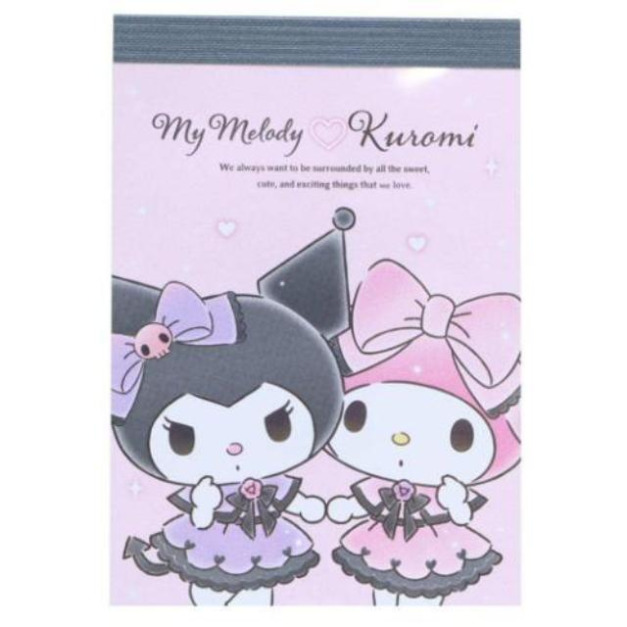Sanrio 三麗鷗 美樂蒂 酷洛米 迷你便條本 (粉緞帶洋裝款)