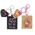 Sanrio 三麗鷗 Hello Kitty 皮質方形隨身鏡吊飾 (天使惡魔/豹紋款)