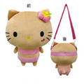 Sanrio 三麗鷗 Hello Kitty 絨毛玩偶斜背包 (曬黑泳衣款)_1