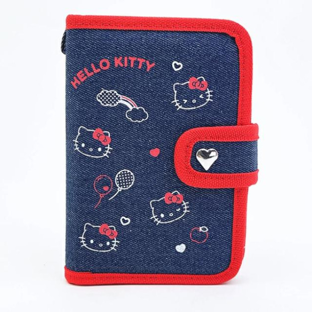 Sanrio 三麗鷗 Hello Kitty 六孔夾活頁手帳本 (牛仔刺繡款)