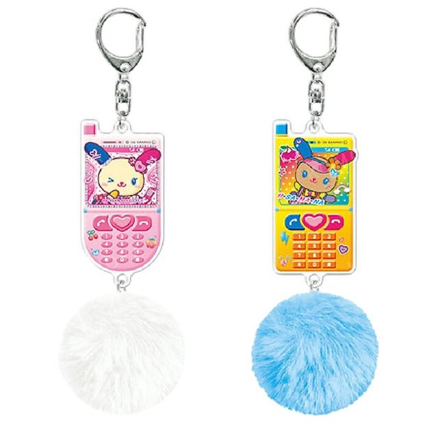 Sanrio 三麗鷗 花小兔 壓克力造型毛球鑰匙圈 (古銅辣妹系列)