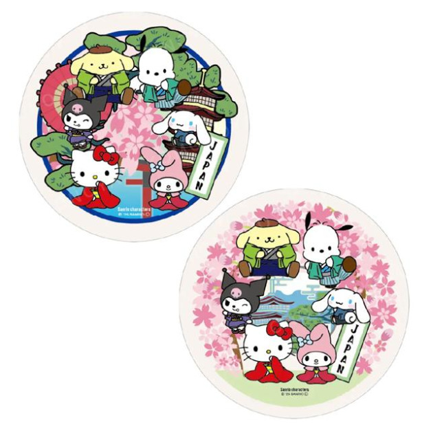 Sanrio 三麗鷗大集合 陶瓷圓形杯墊 (松/櫻花款)