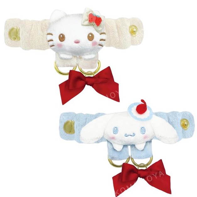 Sanrio 三麗鷗 絨毛造型背帶鑰匙扣環 包掛 (草莓鮮奶油蛋糕)