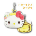 Sanrio 三麗鷗 絨毛玩偶伸縮票卡零錢包 (蜜蜂系列) Kitty 美樂蒂 布丁狗 大耳狗_1