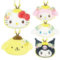 Sanrio 三麗鷗 絨毛玩偶收納包吊飾 (蜜蜂系列) Kitty 美樂蒂 布丁狗 大耳狗