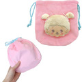 Monchhichi 絨毛造型束口袋 (金髮大臉款)_2