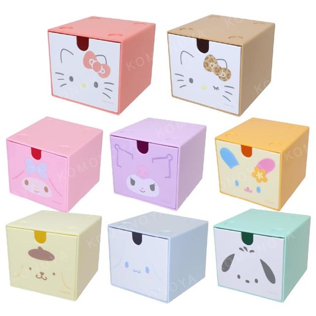Sanrio 三麗鷗 方形積木收納盒 (大臉款) Kitty 美樂蒂 酷洛米 大耳狗 花小兔
