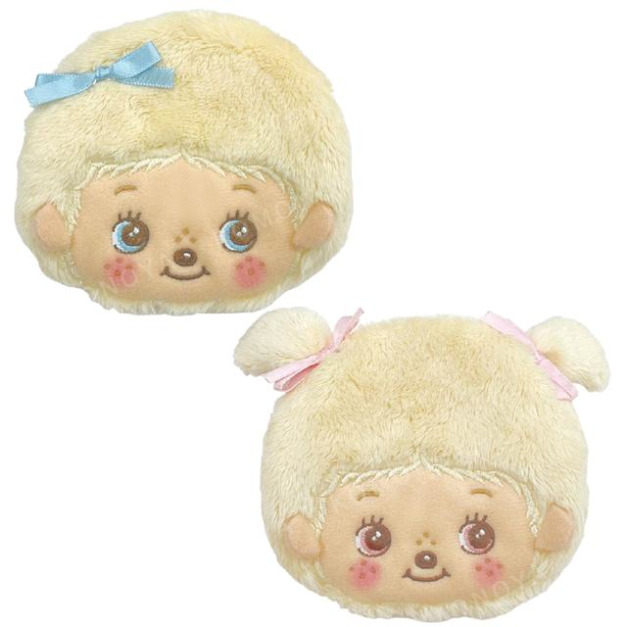 Monchhichi 絨毛造型口金零錢包 (金髮大臉款)