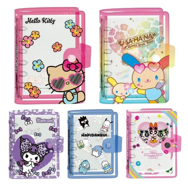 Sanrio 三麗鷗 PVC六孔夾活頁手帳本 Kitty 酷洛米 花小兔 飛天小女警