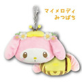 Sanrio 三麗鷗 絨毛玩偶伸縮票卡零錢包 (蜜蜂系列) Kitty 美樂蒂 布丁狗 大耳狗_3