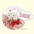 Sanrio 三麗鷗 絨毛造型背帶鑰匙扣環 包掛 (草莓鮮奶油蛋糕)_3