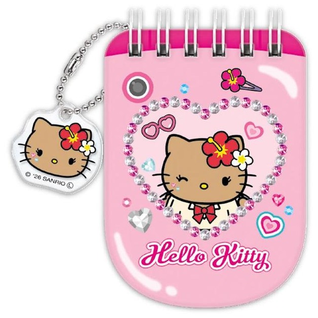 Sanrio 三麗鷗 Hello Kitty 手機造型線圈便條本 (曬黑制服款)