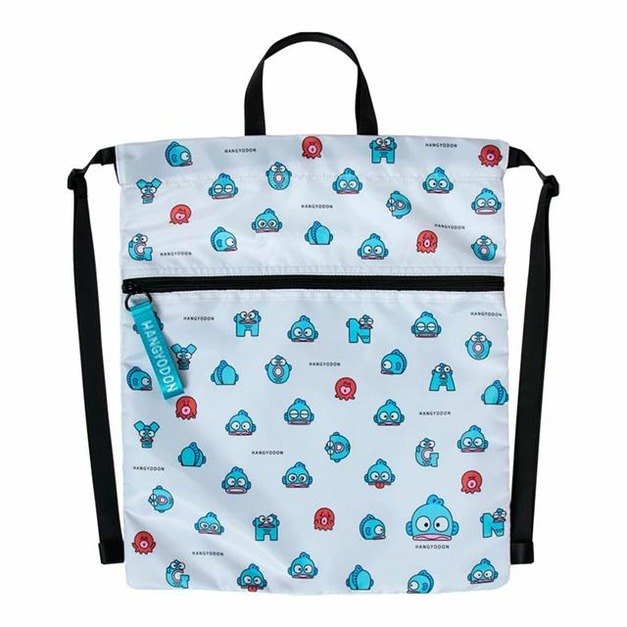 ▲新品特價【預購】Sanrio 三麗鷗 人魚漢頓 尼龍拉鍊後背袋 (幽靈好友表情系列)