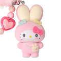 ▲新品特價 Sanrio 三麗鷗 Hello Kitty 植絨公仔串珠造型鑰匙圈 (胖耳兔兔復活節)_1