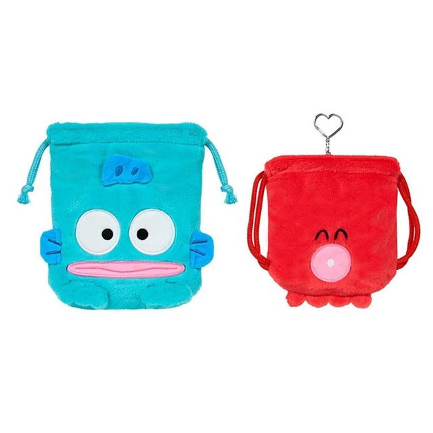▲新品特價 Sanrio 三麗鷗 人魚漢頓 絨毛造型束口袋2入組 (好朋友變裝系列)