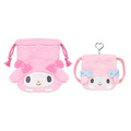 ▲新品特價 Sanrio 三麗鷗 美樂蒂 絨毛造型束口袋2入組 (好朋友變裝系列)