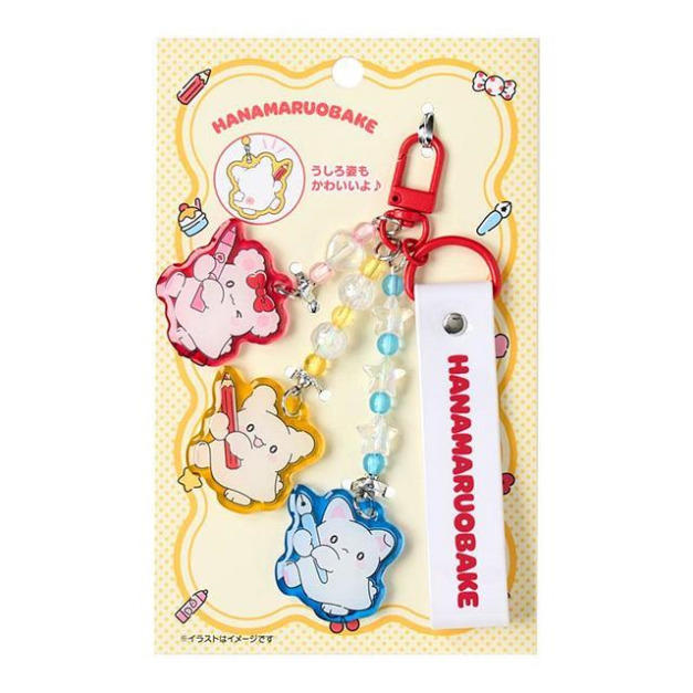 Sanrio 三麗鷗 花丸 壓克力造型三連鑰匙圈 (花丸好朋友)