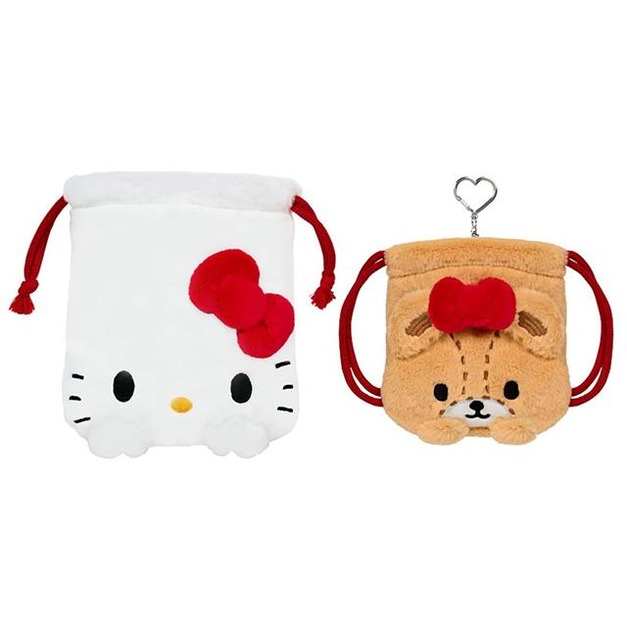 ▲新品特價 Sanrio 三麗鷗 Hello Kitty 絨毛造型束口袋2入組 (好朋友變裝系列)