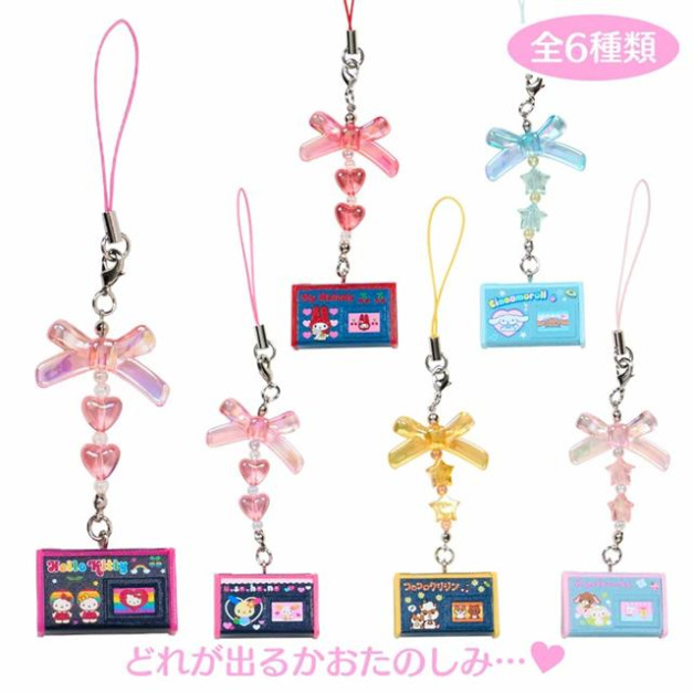 ▲新品特價 Sanrio 三麗鷗 造型手機吊飾 全套盲盒6入組 (牛仔款 復古平成女兒風)
