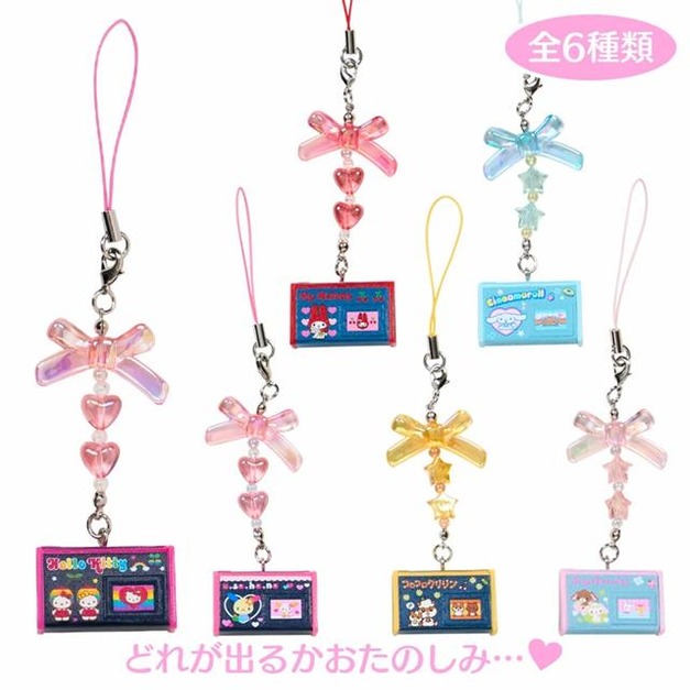 ▲新品特價 Sanrio 三麗鷗 造型手機吊飾 全套盲盒6入組 (牛仔款 復古平成女兒風)