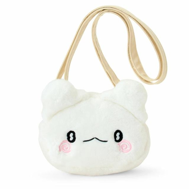 Sanrio 三麗鷗 花丸 絨毛造型斜背包 (花丸好朋友)