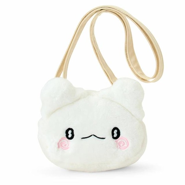 Sanrio 三麗鷗 花丸 絨毛造型斜背包 (花丸好朋友)