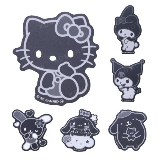 ▲新品特價 Sanrio 三麗鷗 造型大貼紙 (時髦黑白風格系列) Kitty 美樂蒂 布丁狗 花小兔