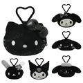 ▲新品特價 Sanrio 三麗鷗 絨毛造型零錢包吊飾 (時髦黑白風格系列) Kitty 美樂蒂 布丁狗 花小兔
