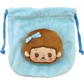Monchhichi 絨毛造型束口袋 (蝴蝶結款)_1