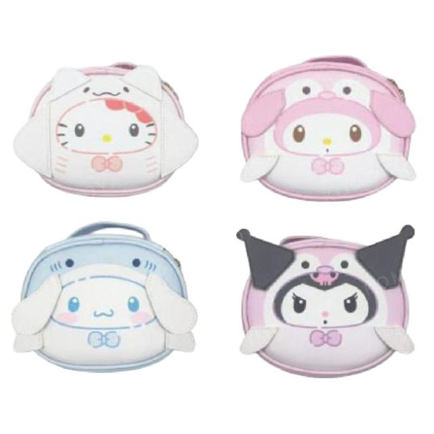 Sanrio 三麗鷗 皮質手提化妝包 S (海生館系列) Kitty 美樂蒂 酷洛米 大耳狗