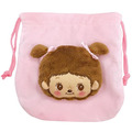 Monchhichi 絨毛造型束口袋 (蝴蝶結款)_2