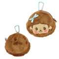 Monchhichi 絨毛造型零錢包吊飾 (蝴蝶結款)_1