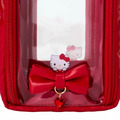 Sanrio 三麗鷗 菱格紋皮質窗口玩偶收納包 (蝴蝶結款)_6
