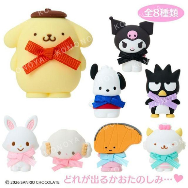 ▲新品特價 Sanrio 三麗鷗 造型公仔別針 全套8入盲盒 C款 (絲帶 2026角色大賞)