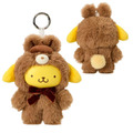 ▲新品特價 Sanrio 三麗鷗 搪膠臉絨毛玩偶吊飾 (拿鐵兔款) Kitty 美樂蒂 布丁狗 大耳狗_2