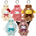 ▲新品特價 Sanrio 三麗鷗 搪膠臉絨毛玩偶吊飾 (拿鐵兔款) Kitty 美樂蒂 布丁狗 大耳狗