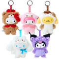 ▲新品特價 Sanrio 三麗鷗 搪膠臉絨毛玩偶吊飾 (好友裝款) Kitty 美樂蒂 布丁狗 大耳狗