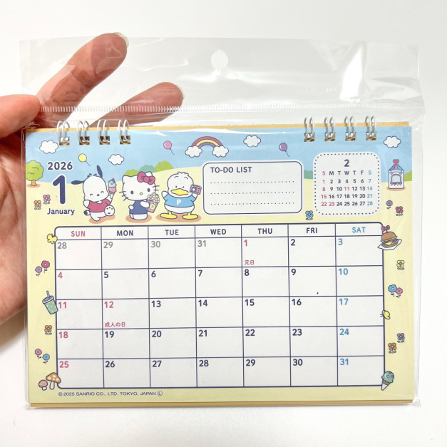 Sanrio 三麗鷗大集合 2026 線圈迷你桌曆 (銅板小物)