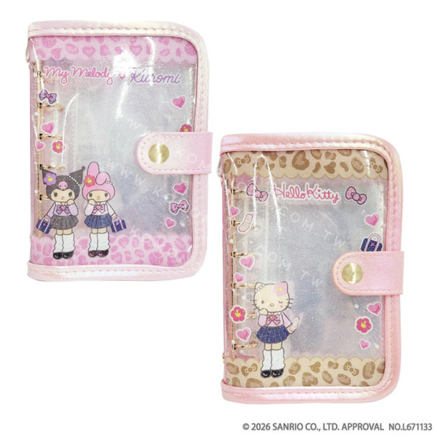 ▲免運特價【預購】Sanrio 三麗鷗 六孔夾活頁手帳本 (黑皮制服 NIC長腿系列)