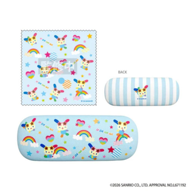 ▲免運特價【預購】Sanrio 花小兔 眼鏡盒附拭鏡布 (藍彩虹 NIC長腿系列)