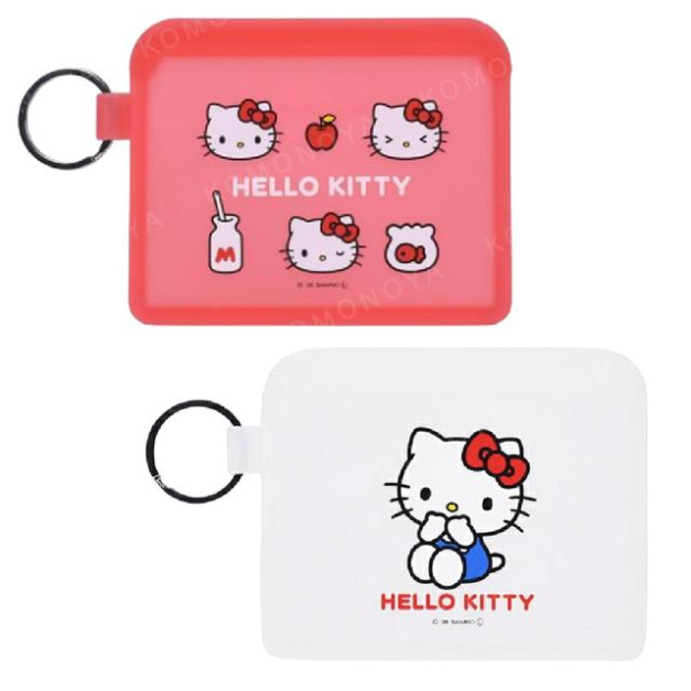 Sanrio 三麗鷗 Hello Kitty 扁平矽膠零錢包 (紅/白款)
