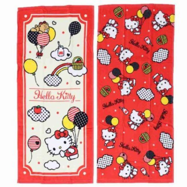 Sanrio 三麗鷗 Hello Kitty 純棉長毛巾 34x80cm (氣球款)