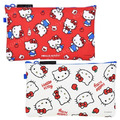 Sanrio 三麗鷗 Hello Kitty 扁平矽膠收納包 (紅/白款)