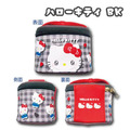 Sanrio 三麗鷗 Hello Kitty 皮質手提化妝包 (格紋表情款)_2