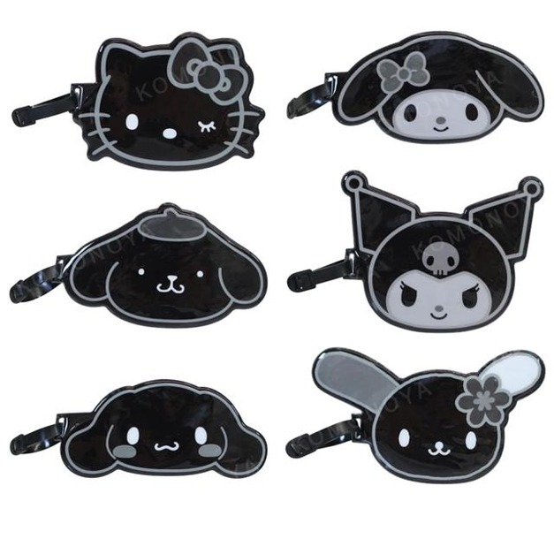 Sanrio 三麗鷗 PVC造型行李吊牌  (時髦黑白風格系列) Kitty 大耳狗 酷洛米